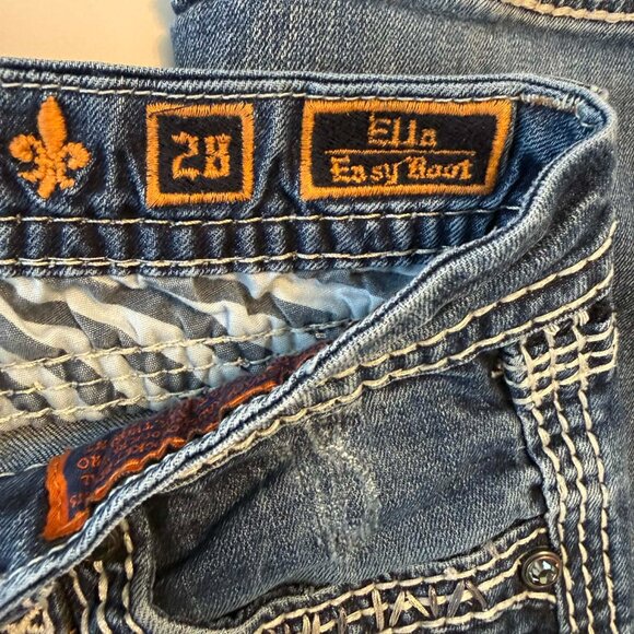 Rock Revival Ella Easy Boot Jeans | Size 28 | 29” Inseam | Heavy Stitch Bootcut - Picture 6 of 9